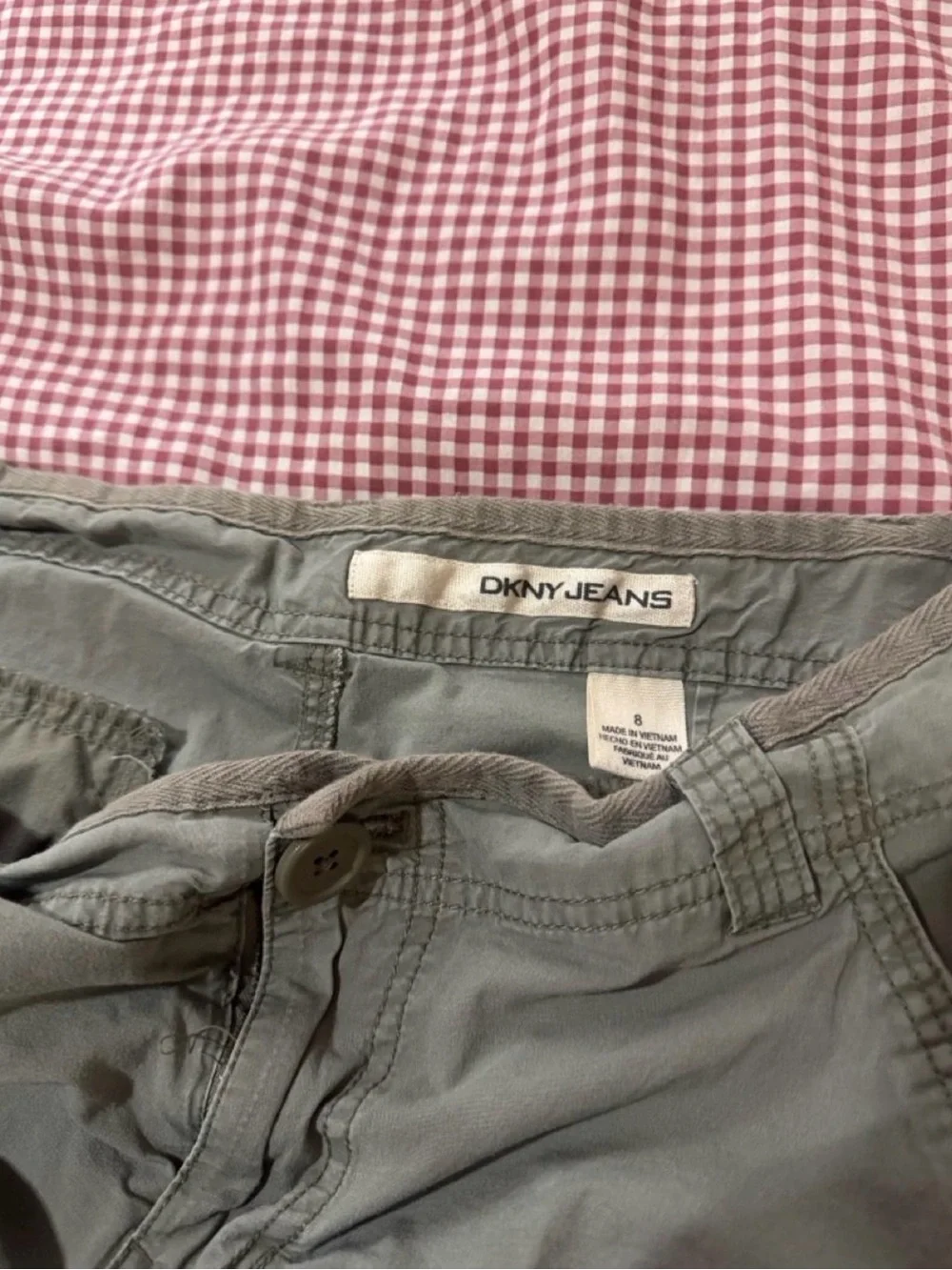 Y2K DKNY Cargo Jorts - Olive